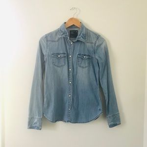 American Eagle Outfitters Jean Button Down